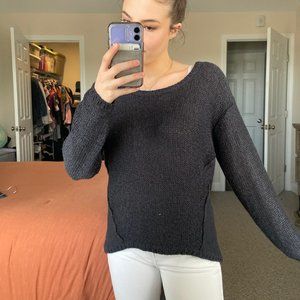Simple knit navy sweater